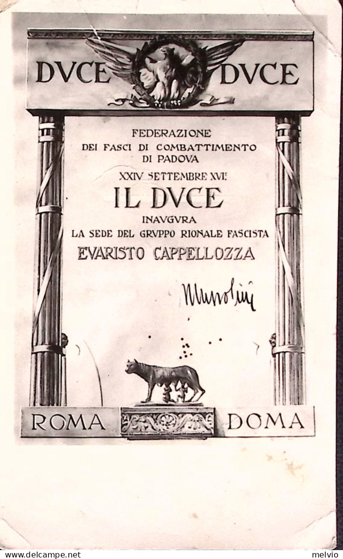 1937-PADOVA Inaugurazione Sede P.N.F. Nuova Piccole Pieghe - Padova (Padua)