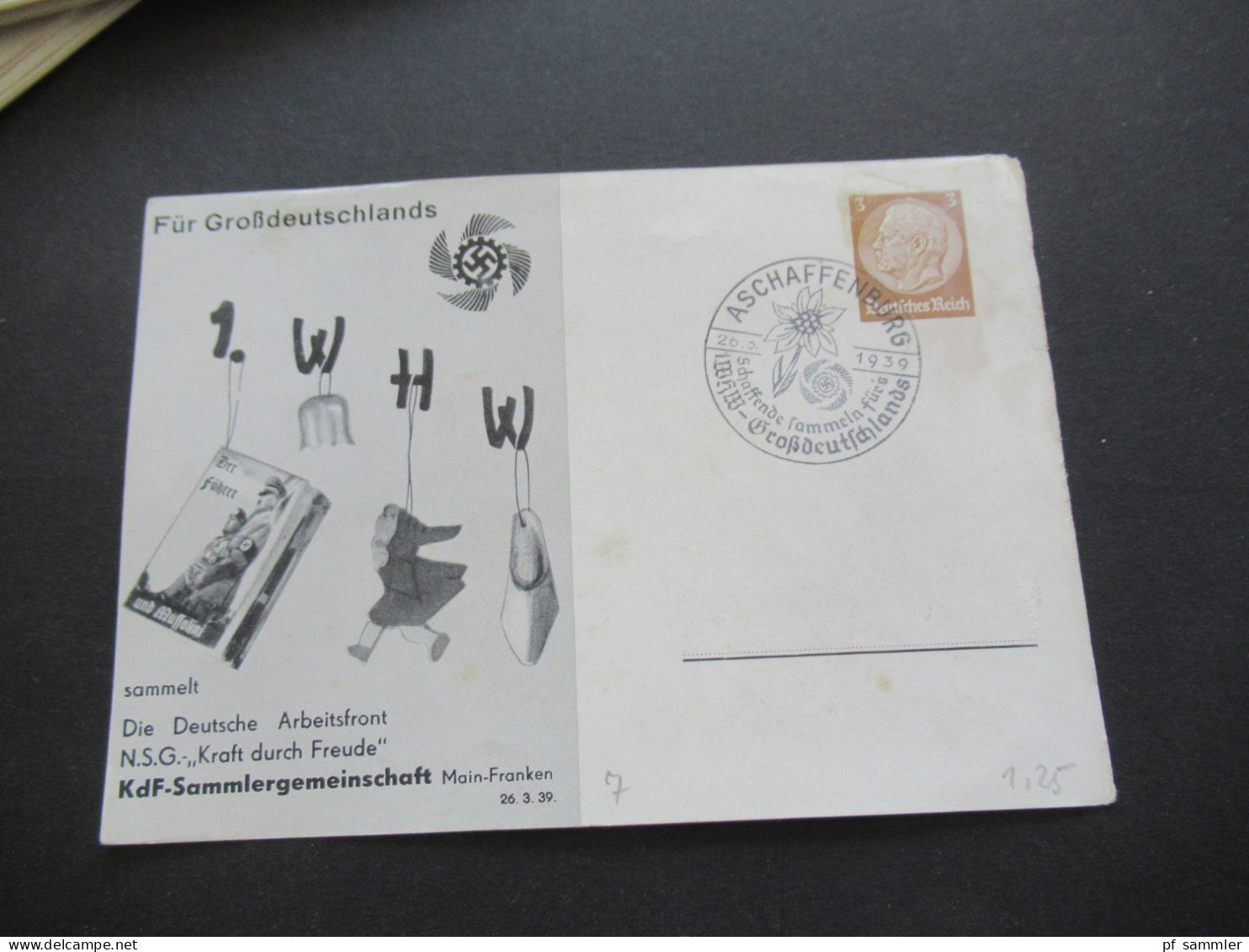 3.Reich 1937 / 1938 blanko PK mit Hindenburg Frankatur insgesamt 50 Stück verschiedene Sonderstempel! Propaganda Stempel