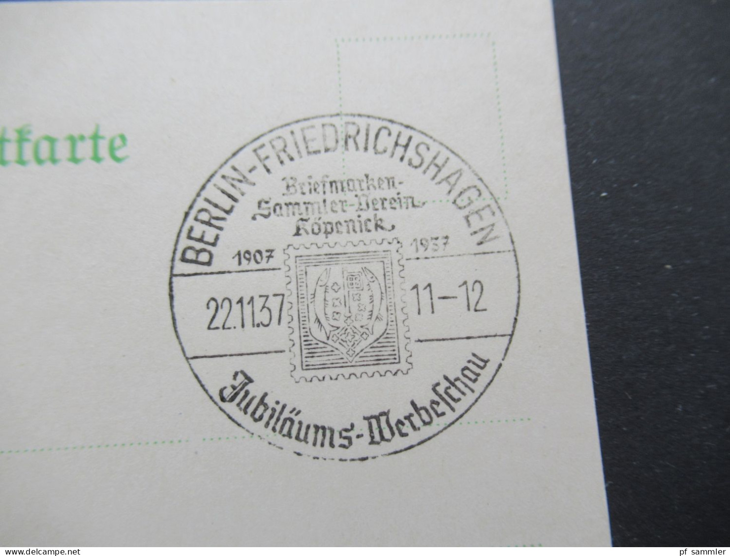 3.Reich 1937 / 1938 blanko PK mit Hindenburg Frankatur insgesamt 50 Stück verschiedene Sonderstempel! Propaganda Stempel