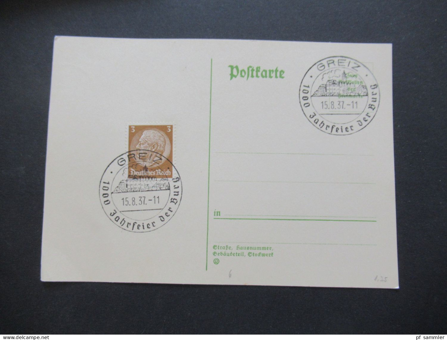 3.Reich 1937 / 1938 blanko PK mit Hindenburg Frankatur insgesamt 50 Stück verschiedene Sonderstempel! Propaganda Stempel