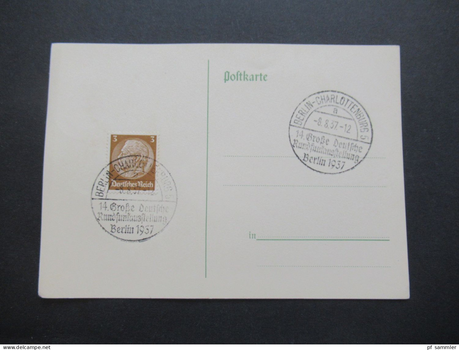 3.Reich 1937 / 1938 blanko PK mit Hindenburg Frankatur insgesamt 50 Stück verschiedene Sonderstempel! Propaganda Stempel