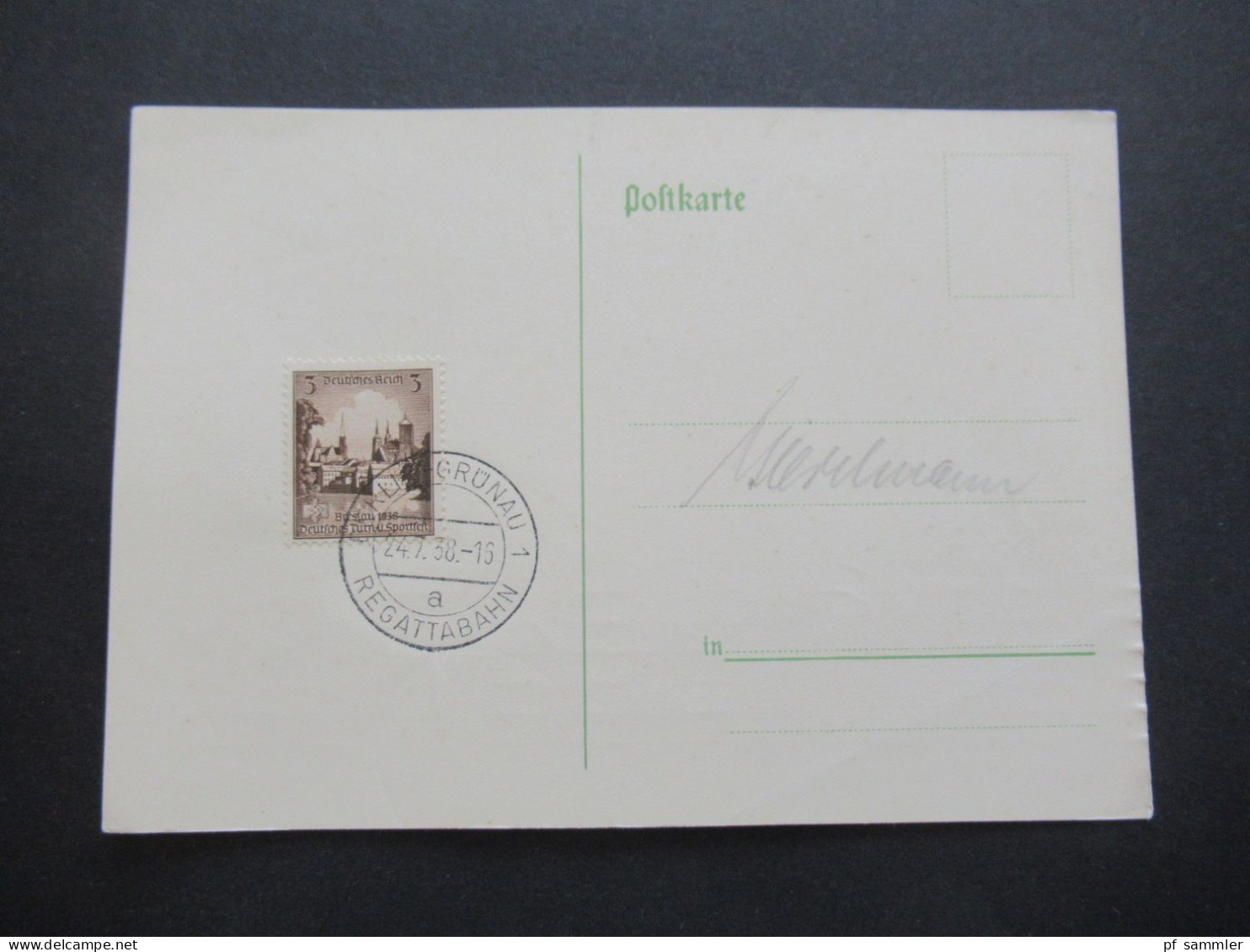 3.Reich 1937 / 1938 blanko PK mit Hindenburg Frankatur insgesamt 50 Stück verschiedene Sonderstempel! Propaganda Stempel