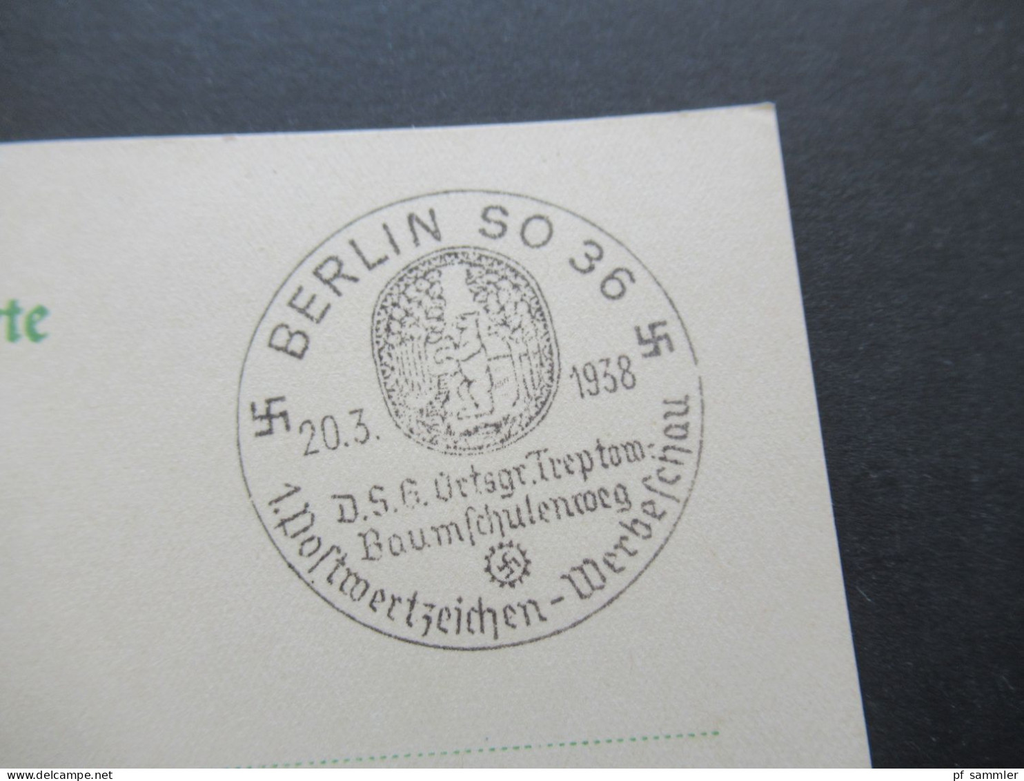 3.Reich 1937 / 1938 blanko PK mit Hindenburg Frankatur insgesamt 50 Stück verschiedene Sonderstempel! Propaganda Stempel