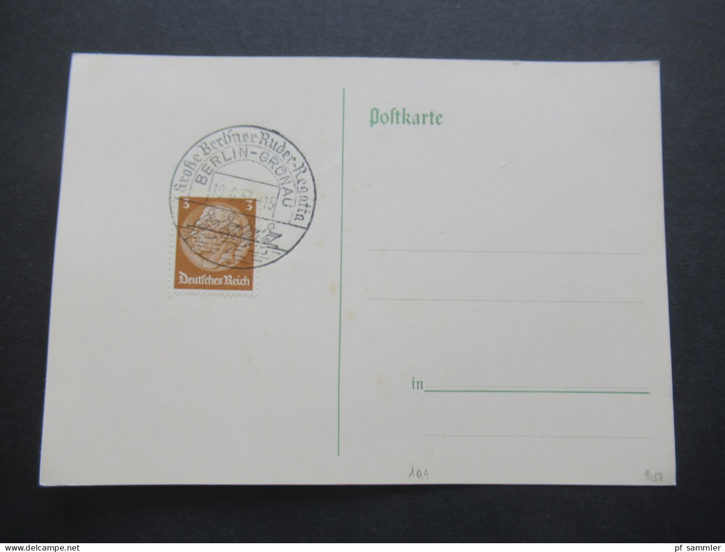 3.Reich 1937 / 1938 blanko PK mit Hindenburg Frankatur insgesamt 50 Stück verschiedene Sonderstempel! Propaganda Stempel