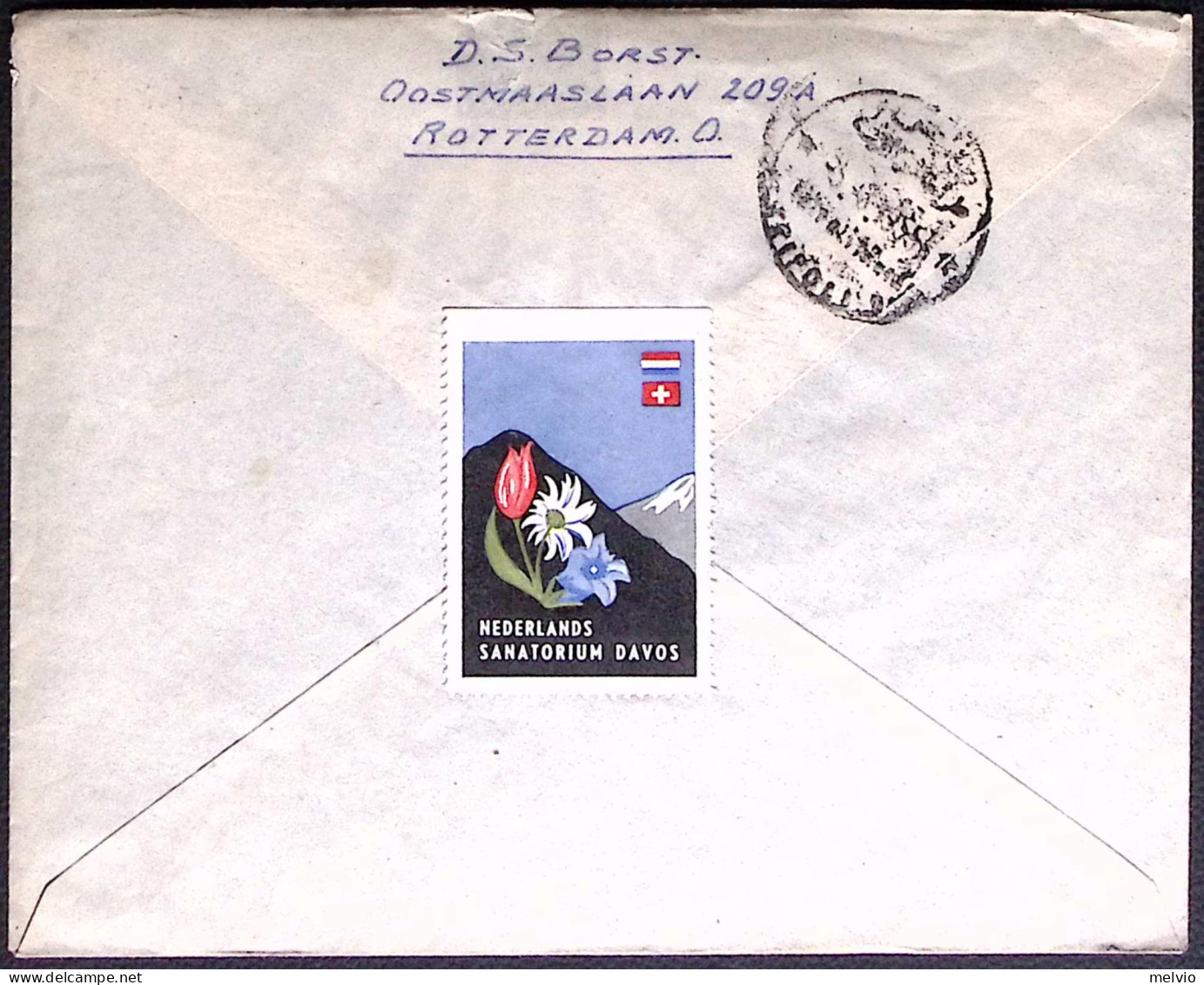 1956-Olanda Aerogramma Per La Libia Con Affrancatura Multipla E Erinnofilo Neder - Briefe U. Dokumente