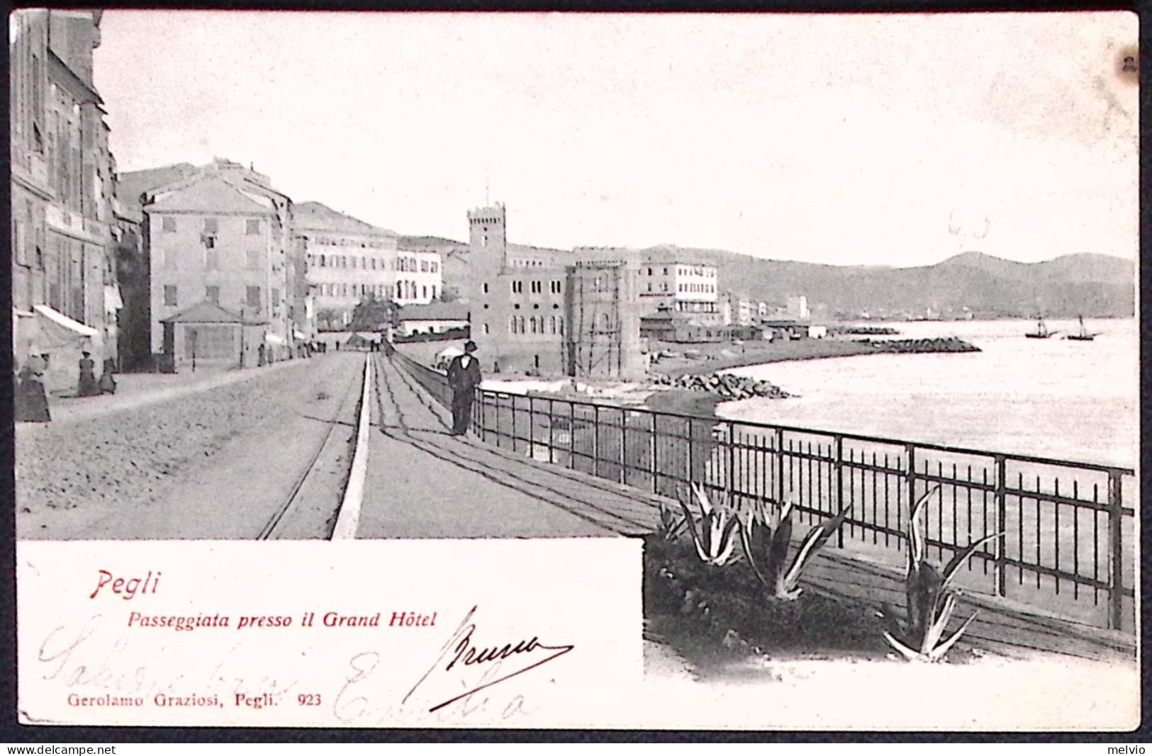 1900-Pegli Passeggiata Presso Il Grand Hotel, Viaggiata - Genova (Genoa)