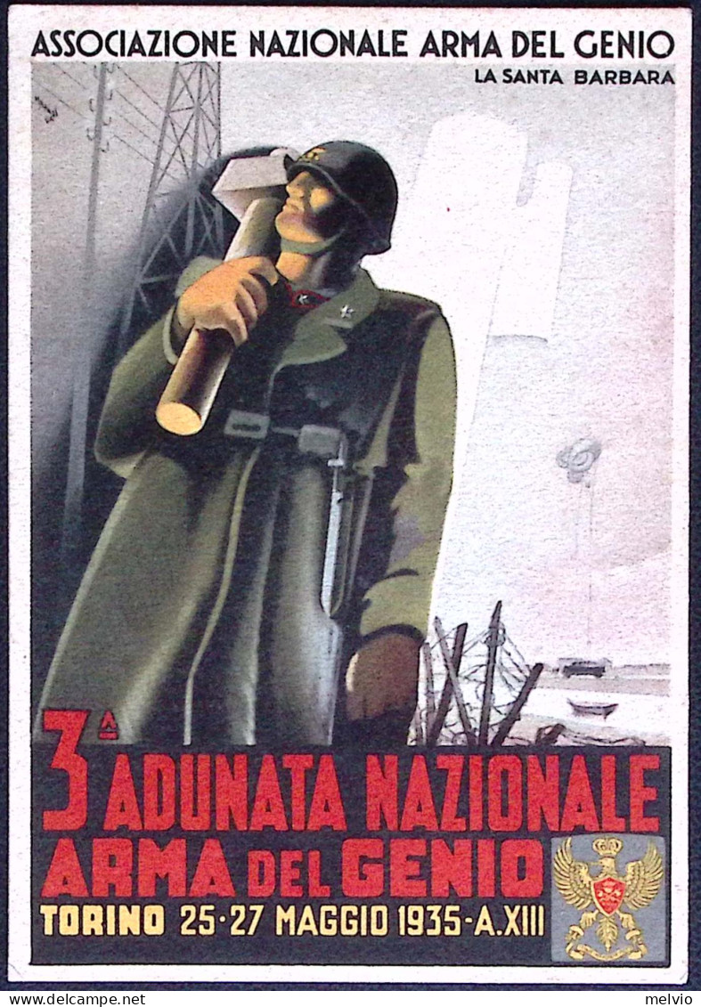 1935-Torino 3^ Adunata Nazionale Arma Del Genio - Patriotic