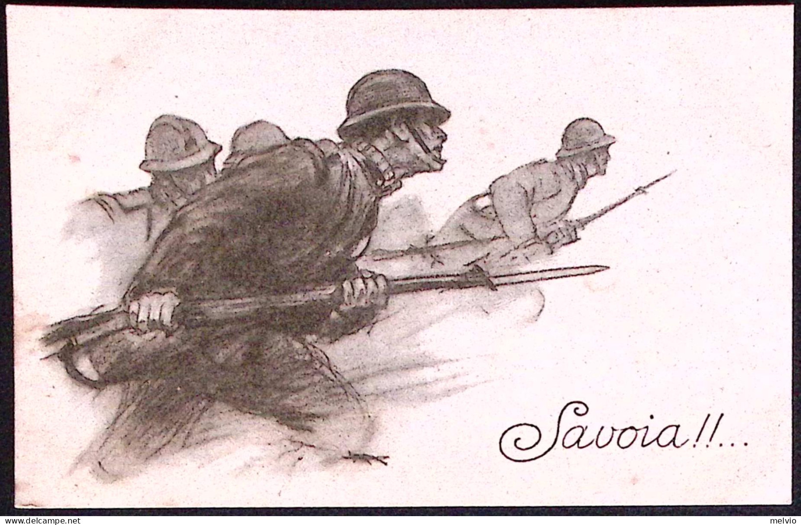 1918-SAVOIA! Per L'assistenza Ai Soldati Illustatore Metlicovitz, Bollo Posto Di - Heimat