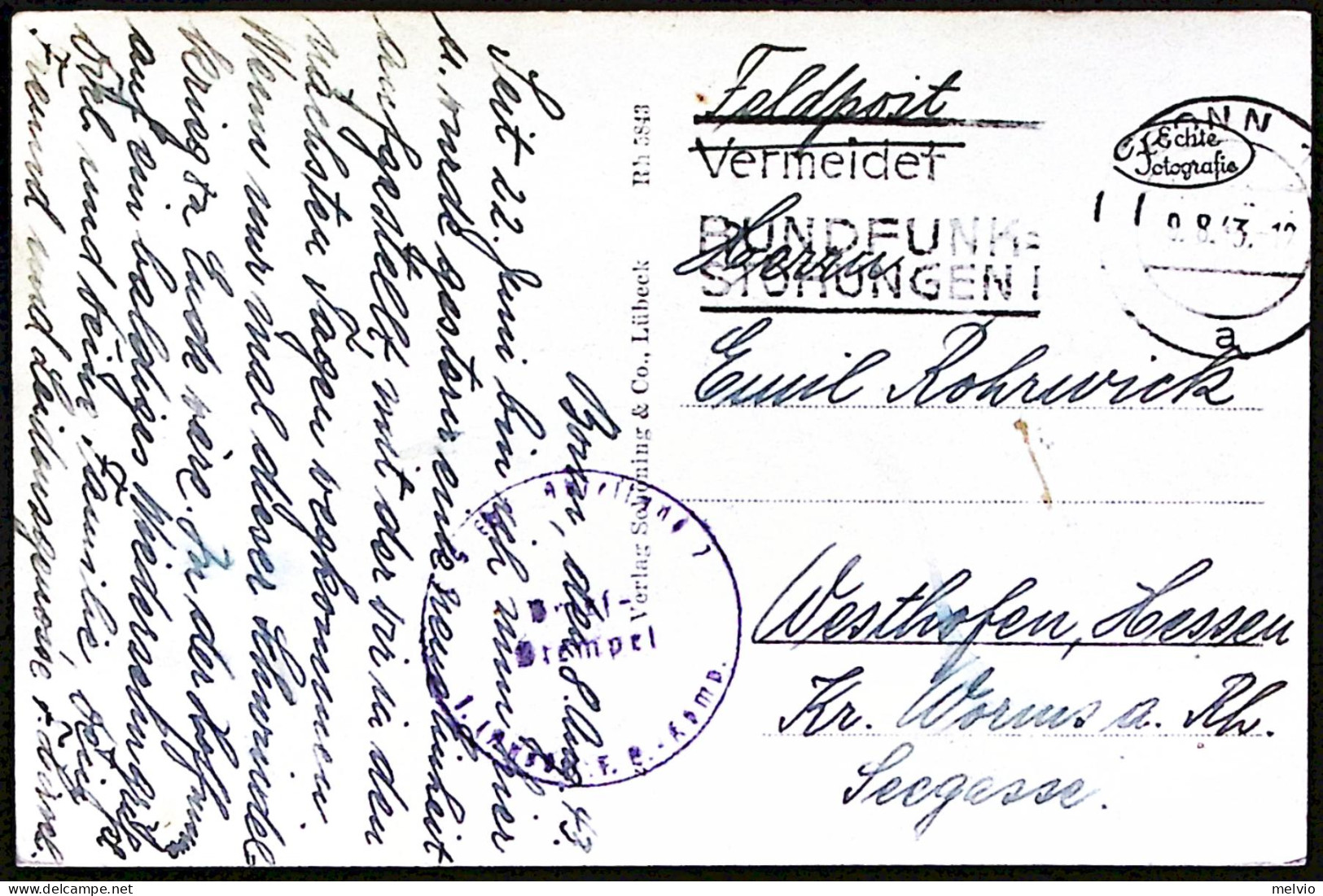 1943-Germania Cartolina Foto Bonn A. Rh. Reinpartie, Viaggiata - To Identify