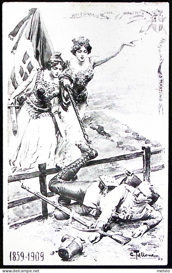 1916-WW1 Cartolina A Soggetto Patriottico Illustatore Tallone, Viaggiata - Patriotiques