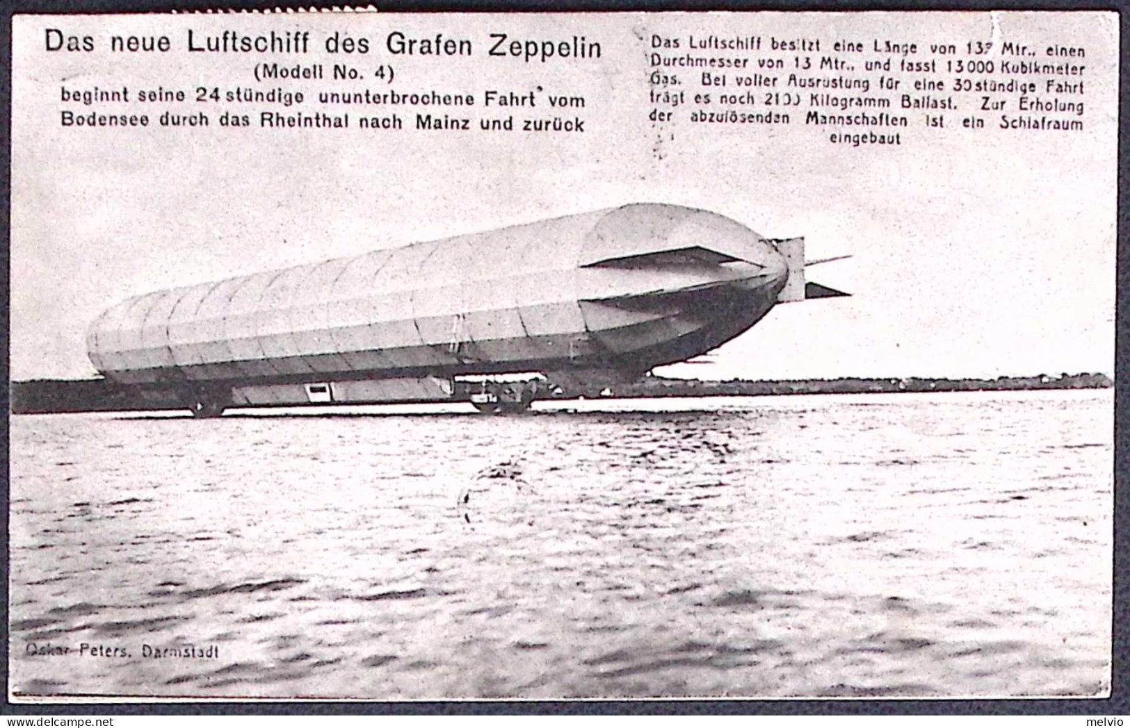 1908-Germania Das Neue Luftschiff Des Grafen Zeppelin Cartolina Viaggiata - Covers & Documents