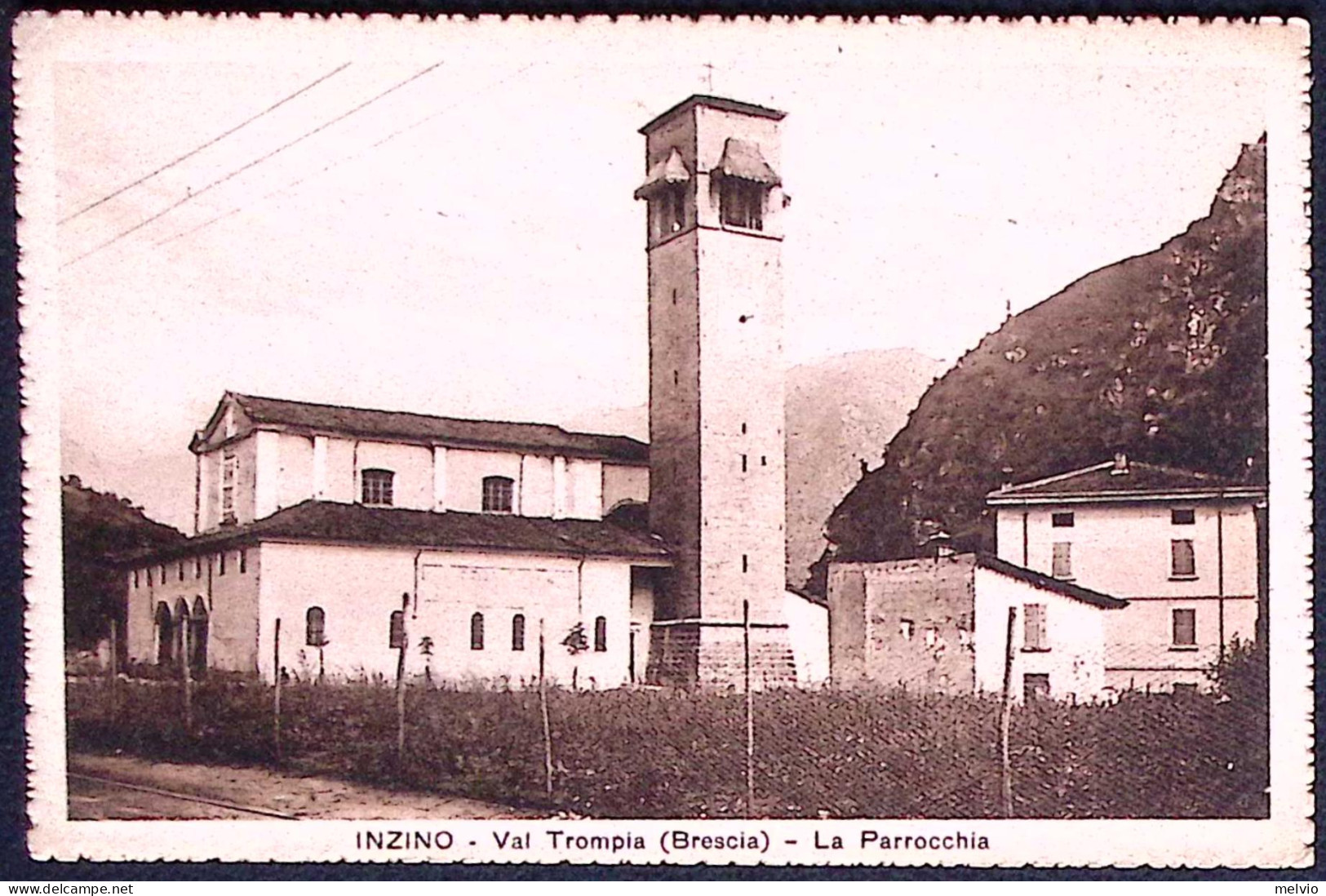 1930circa-Inzino Val Trompia La Parrocchia - Brescia