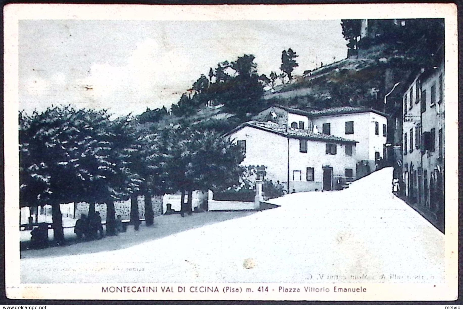 1948-Montecatini Val Di Cecina Piazza Vittorio Emanuele Affrancata Coppia L. 6 D - 1946-60: Storia Postale