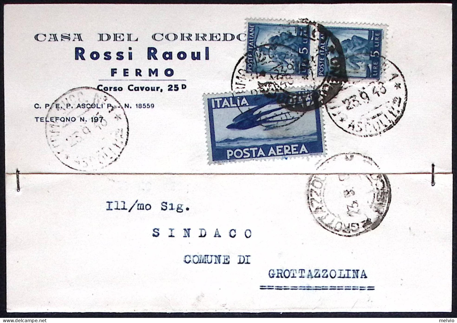 1948-cartolina Con Intestazione Pubblicitaria Casa Del Corredo Rossi Raoul Di Fe - 1946-60: Marcophilia