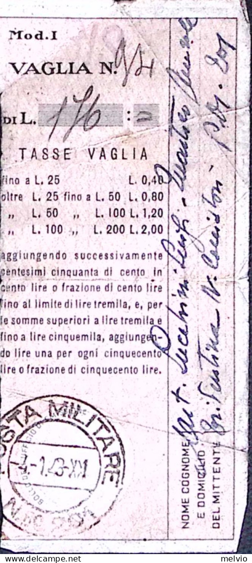 1943-Posta Militare N.ro 201 C.2 (4.1) Permanenza Sul Don, Su Polizzino Vaglia - Guerra 1939-45
