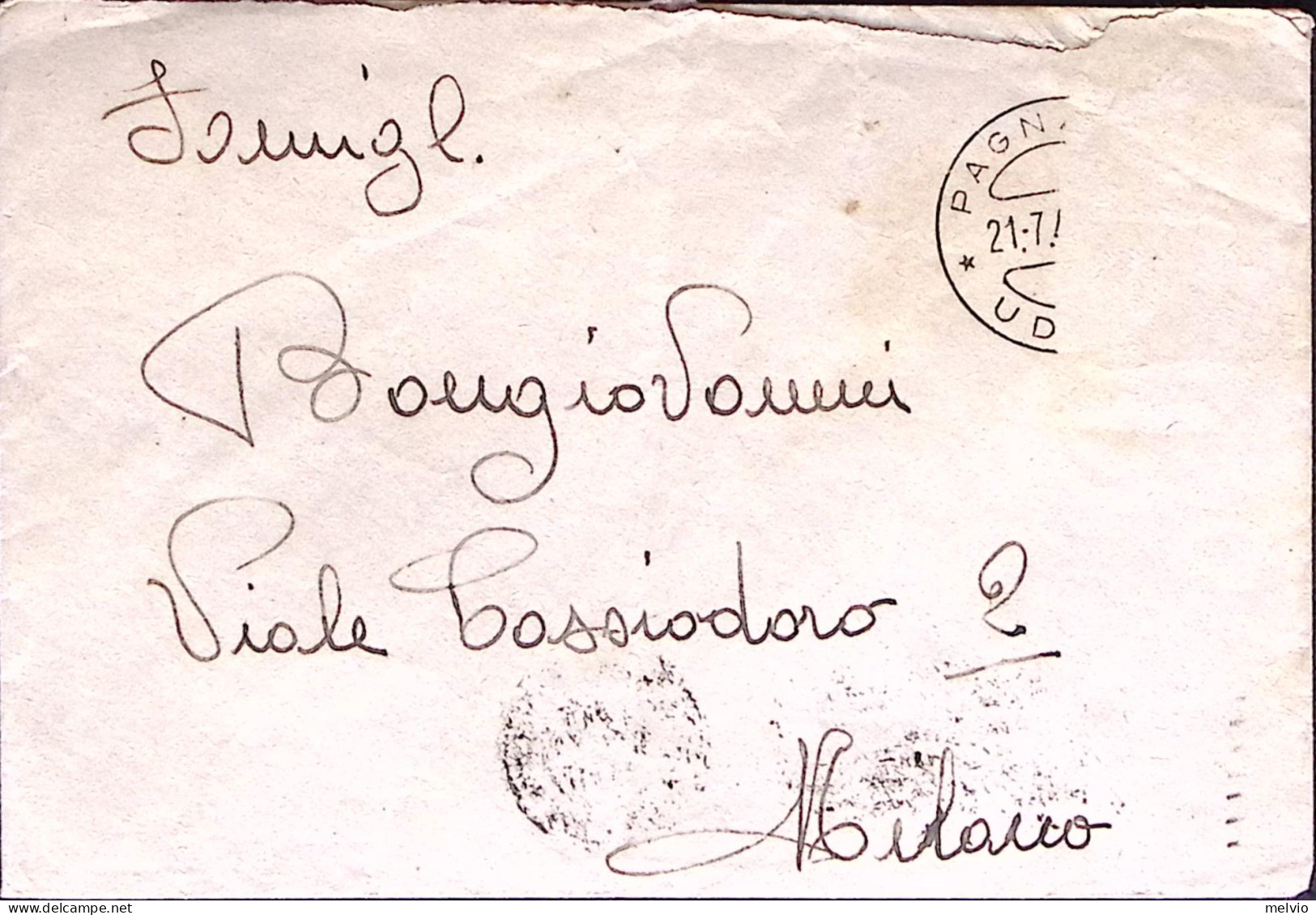 1944-R.S.I. Posta Da Campo N.849 132 Btl Genio F.C. Manoscritto Al Verso Di Bust - Poststempel
