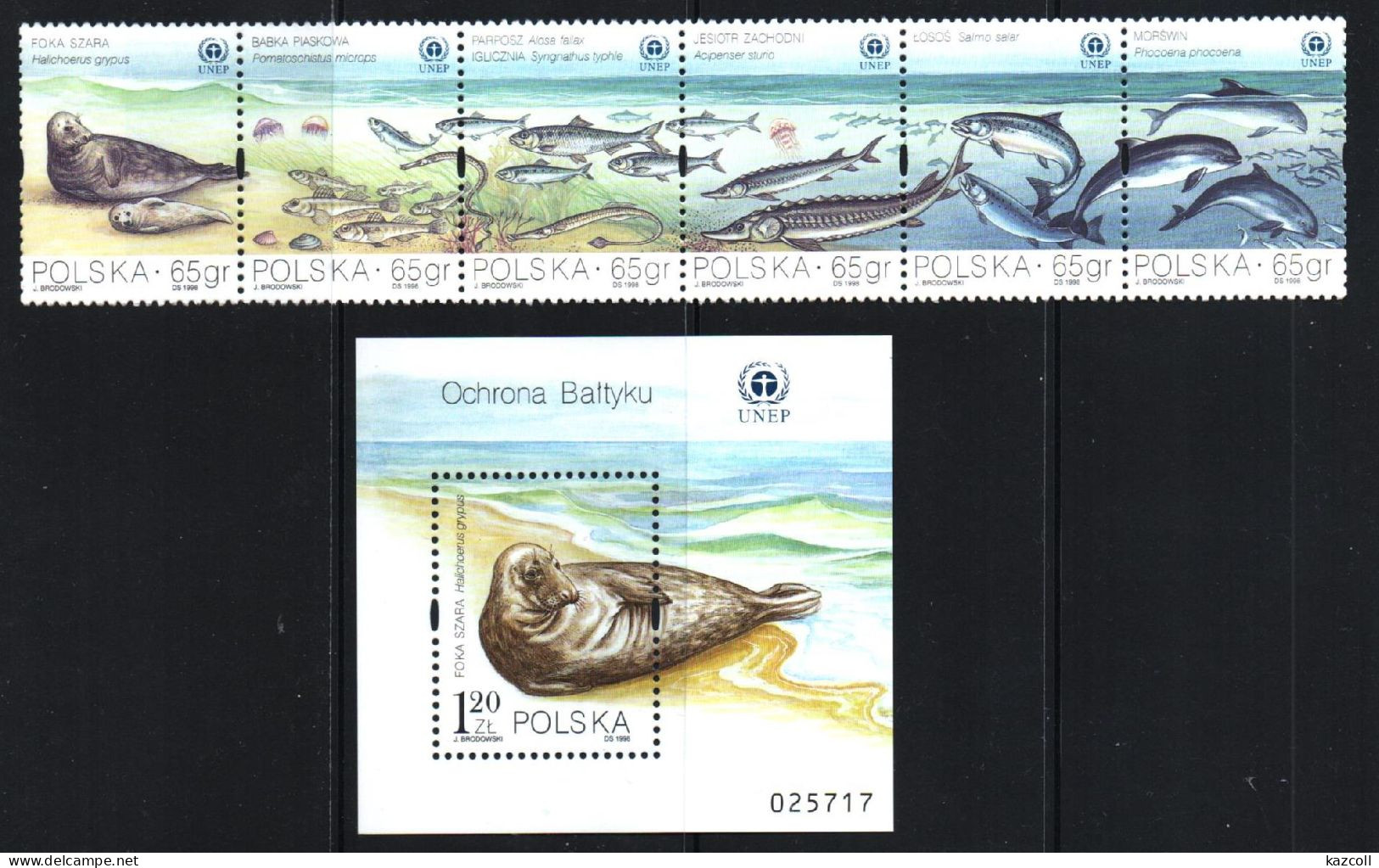 Poland 1998. Fauna Of The Baltic Sea. Fish.  MNH - Neufs