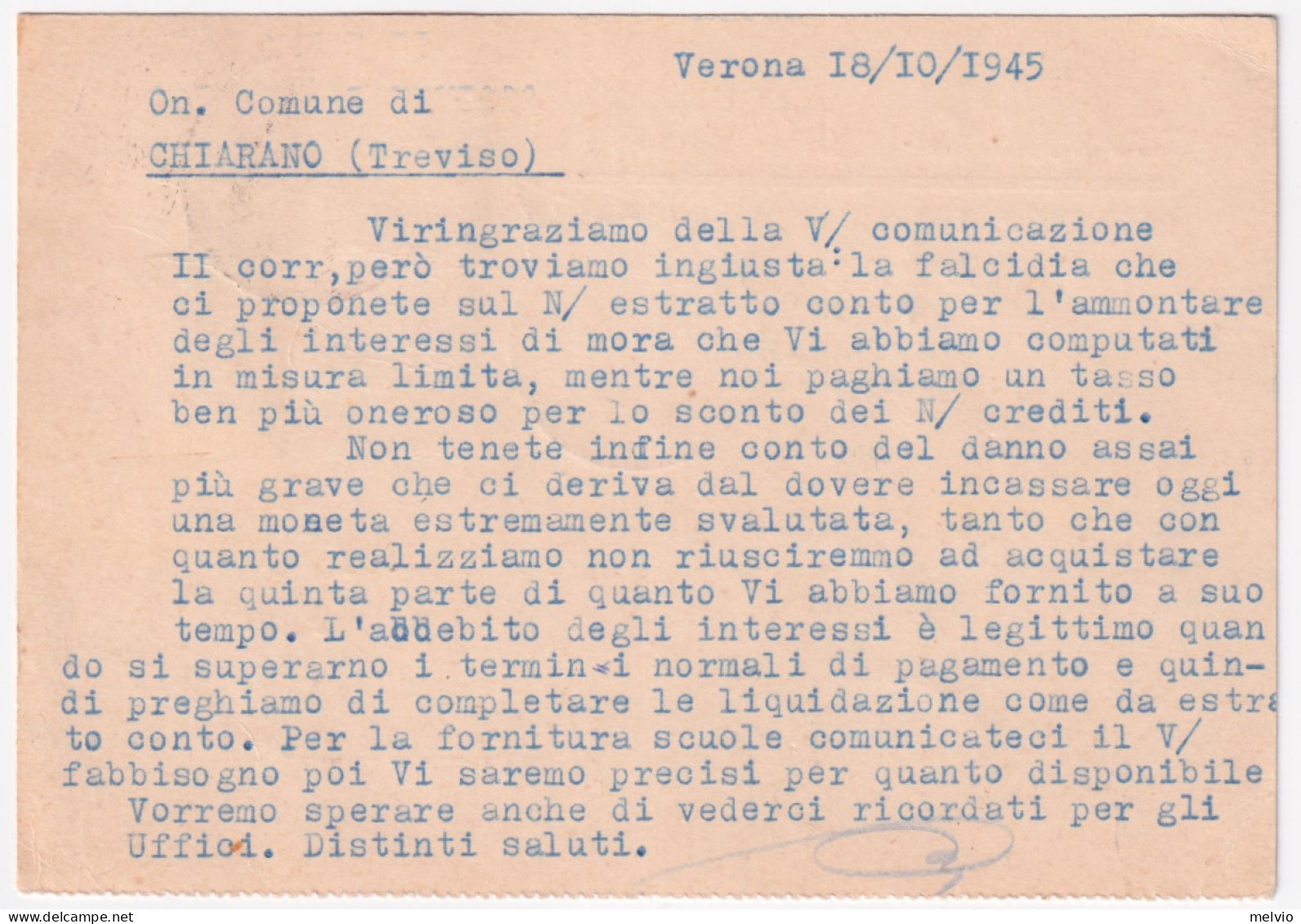 1945-Imperiale Senza Fasci Novara Coppia C.10 + Imperiale Coppia C.50 (249+536)  - Marcophilia