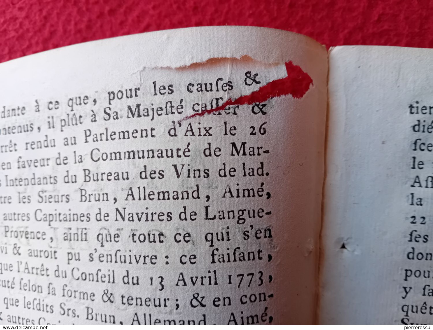 LOI 1775 PORT MARSEILLE MAITRES DE NAVIRES CONSOMATION VINS ET AUTRES BOISSONS SOUPÇON DE PESTE - Historical Documents