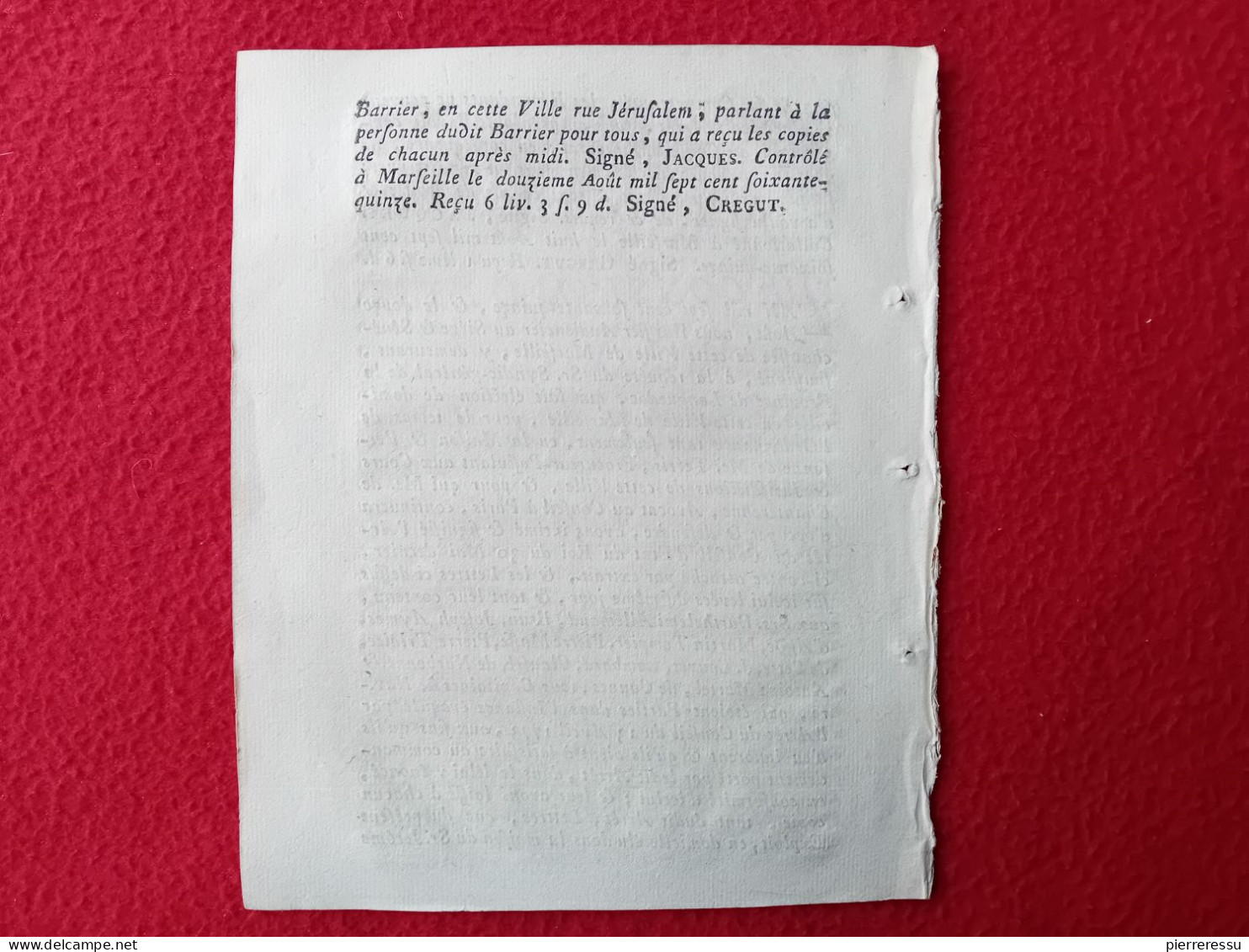 LOI 1775 PORT MARSEILLE MAITRES DE NAVIRES CONSOMATION VINS ET AUTRES BOISSONS SOUPÇON DE PESTE
