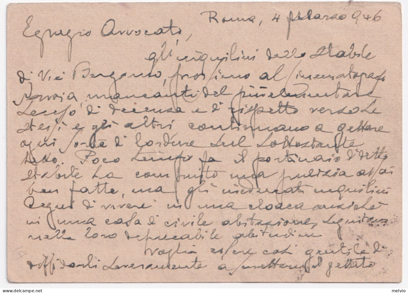 1946-Cartolina Postale Lire 1,20 (C127) Con Fr.lli Aggiunti Democratica C.60 E L - 1946-60: Marcofilia