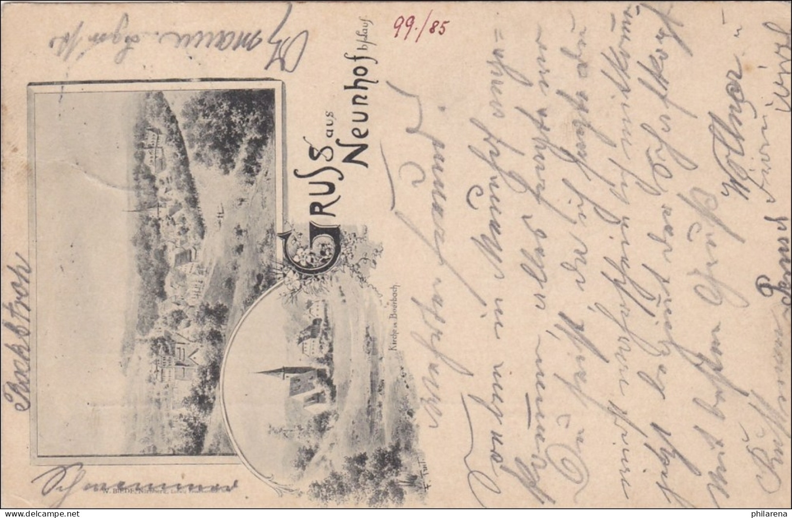 Bayern: 1899, Postkarte Von Neunhof Nach Laufenholz - Lettres & Documents