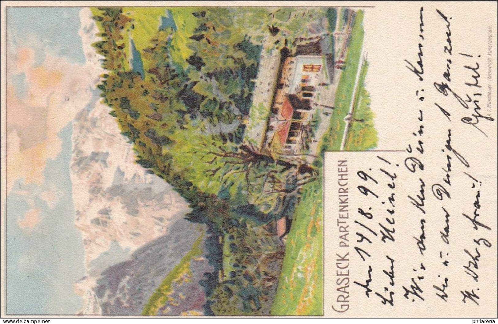 Bayern:899, Postkarte Von Vordergraseck/Grasek - Lettres & Documents