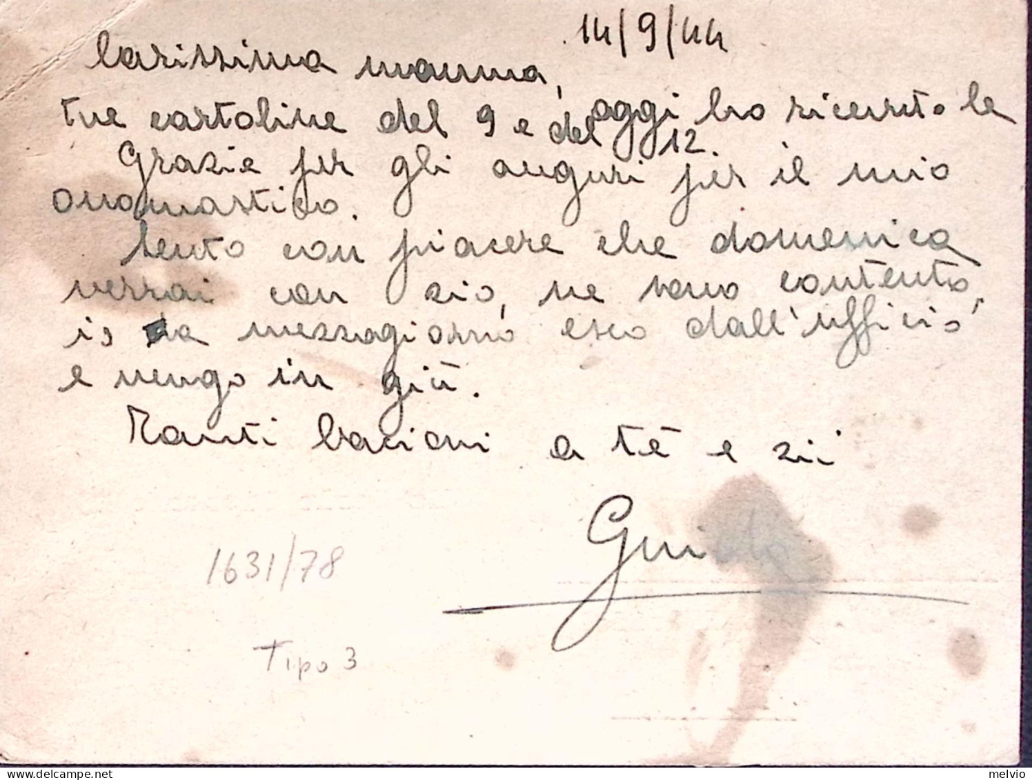 1944-R.S.I. Posta Da Campo N.867 C.2 (14.9) Su Cartolina Postale Mazzini C.30 - Guerra 1939-45