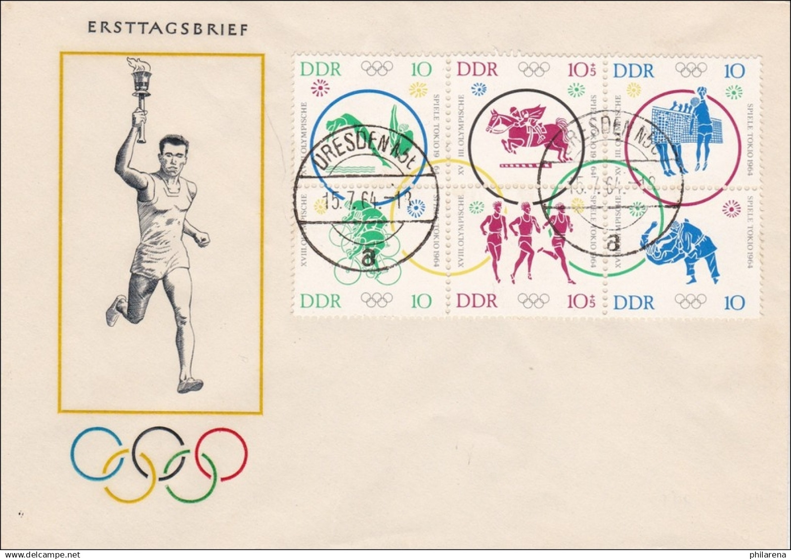 DDR: 1964: FDC Dresden - Olympiade - Lettres & Documents