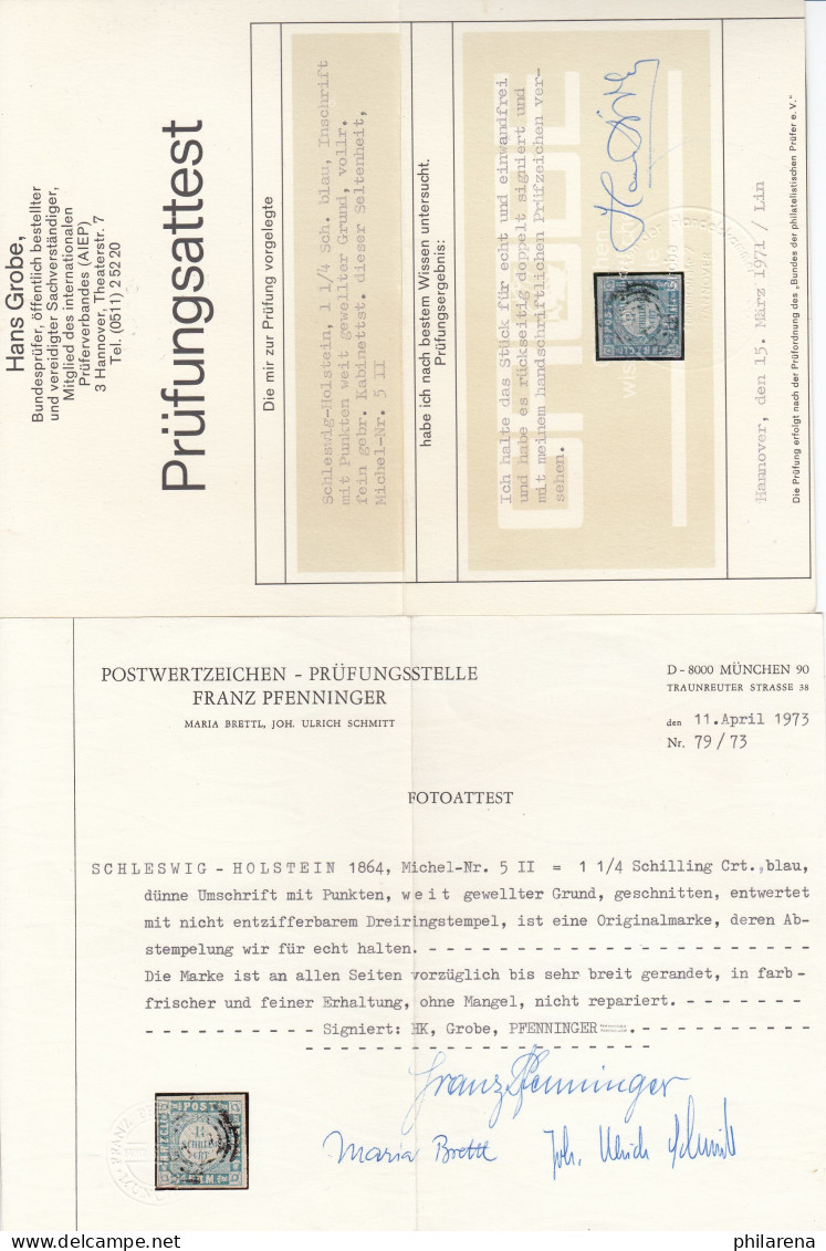 Schleswig-Holstein: MiNr. 5II, Gestempelt - Schleswig-Holstein