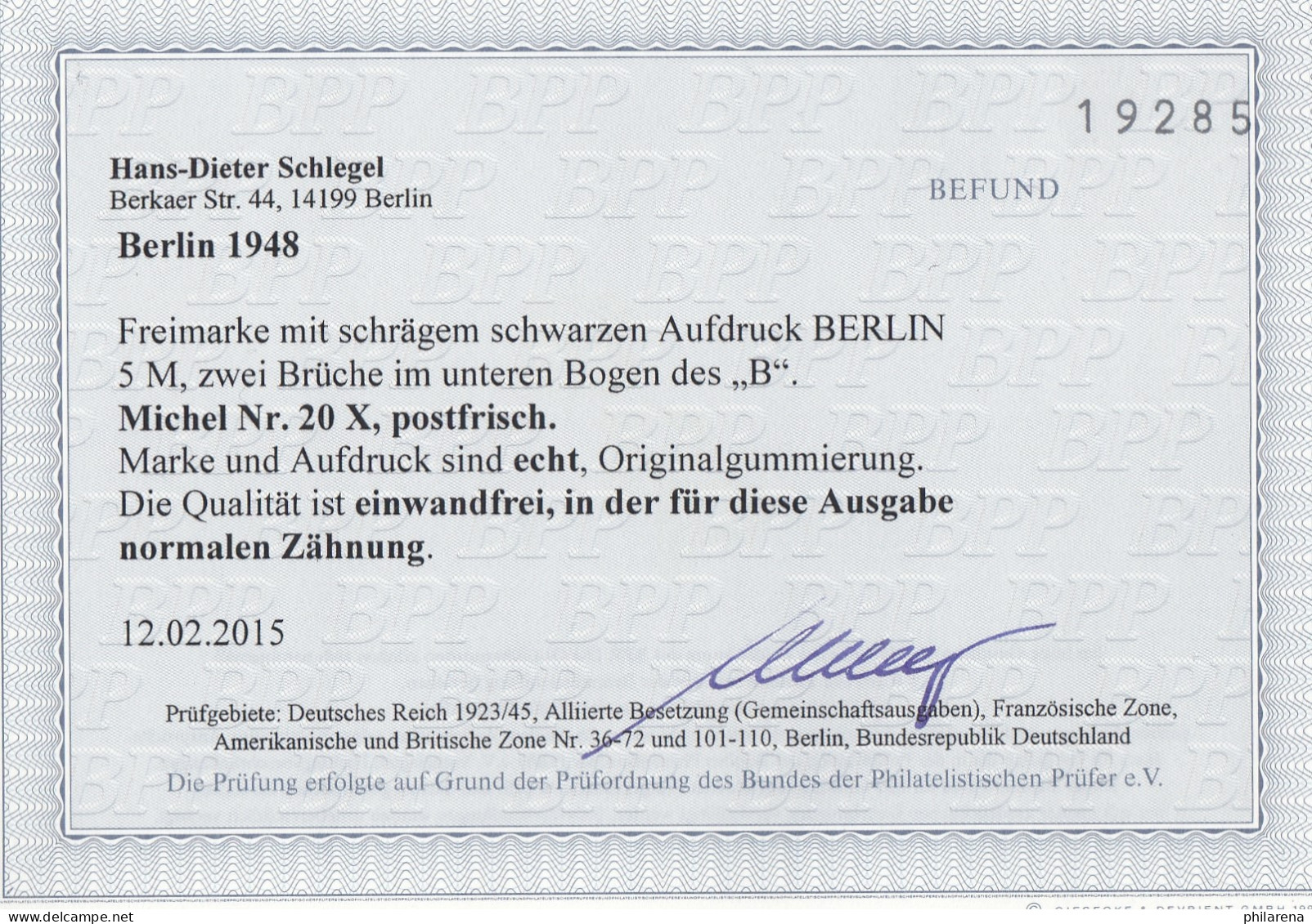 Berlin: MiNr. 20X, Postfrisch, Mit BPP Befund - Neufs