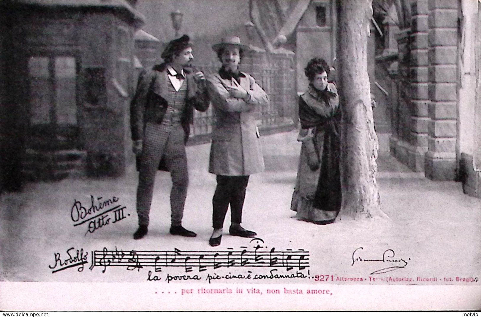 1903-BOEME Scena Atto Terzo Ed.Alterocca, Nuova - Muziek