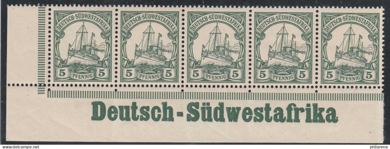 DSWA: MiNr. 12 Randinschrift, ** - German South West Africa