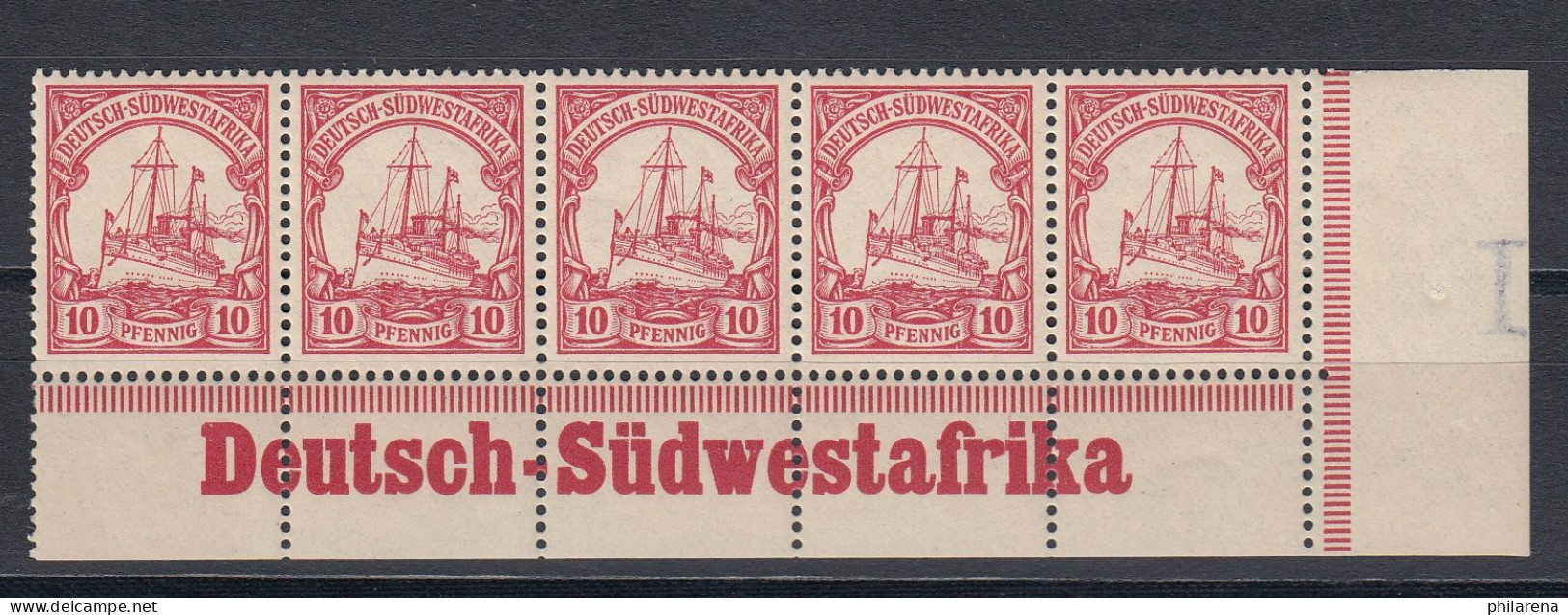 DSWA: MINr. 13 Randinschrift I, ** - German South West Africa