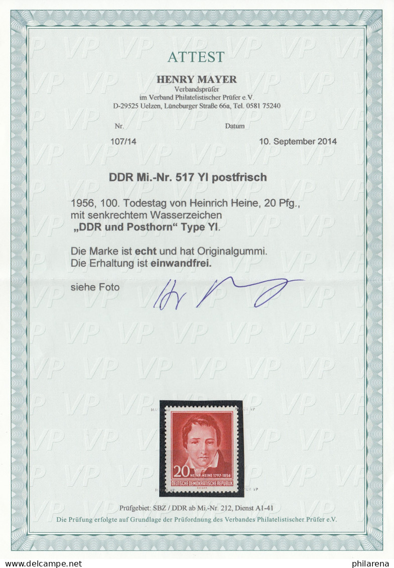 DDR: MiNr. 517 Y I, ** - Unused Stamps