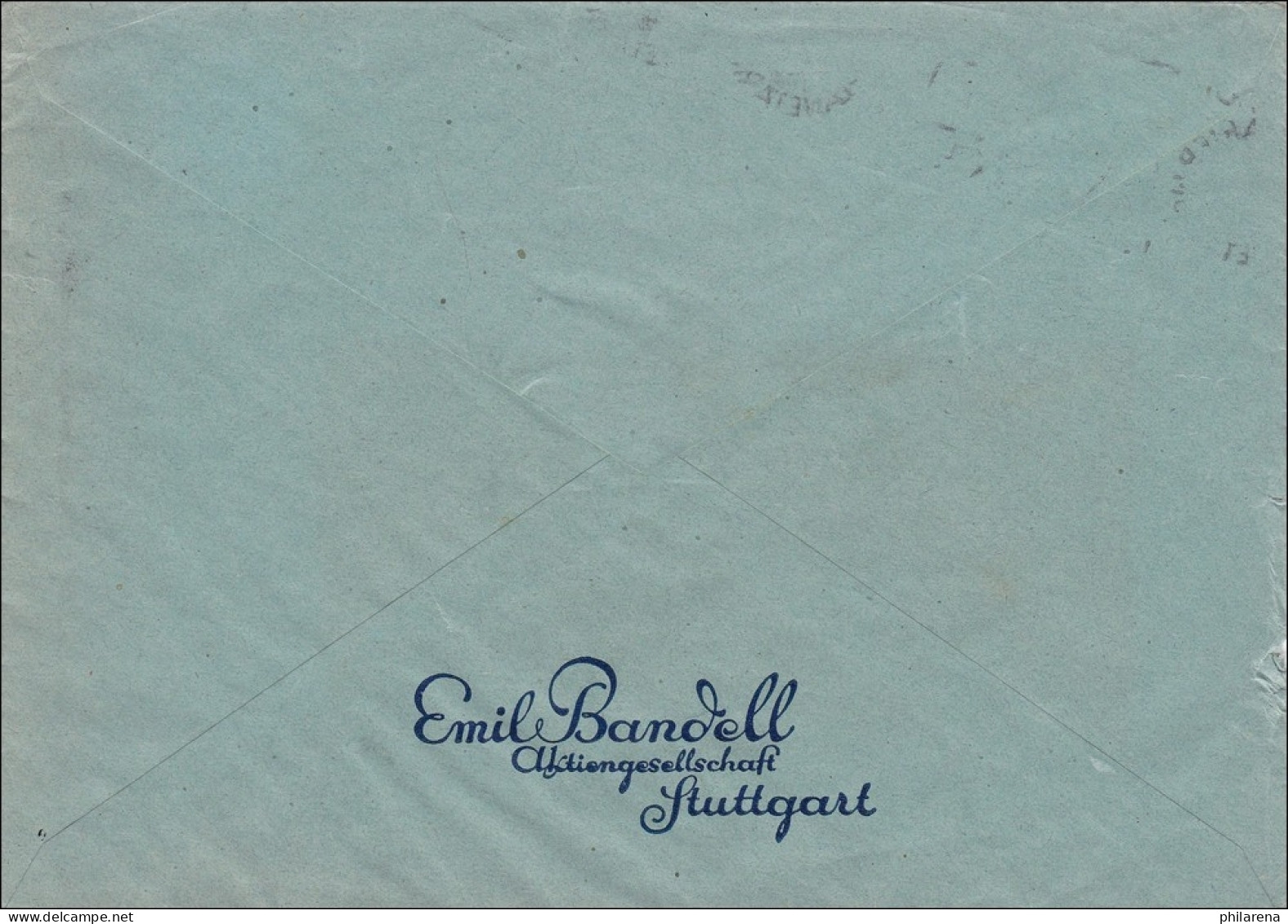 Perfin: Brief Aus Stuttgart, 1928, Emil Bandell, EB - Lettres & Documents