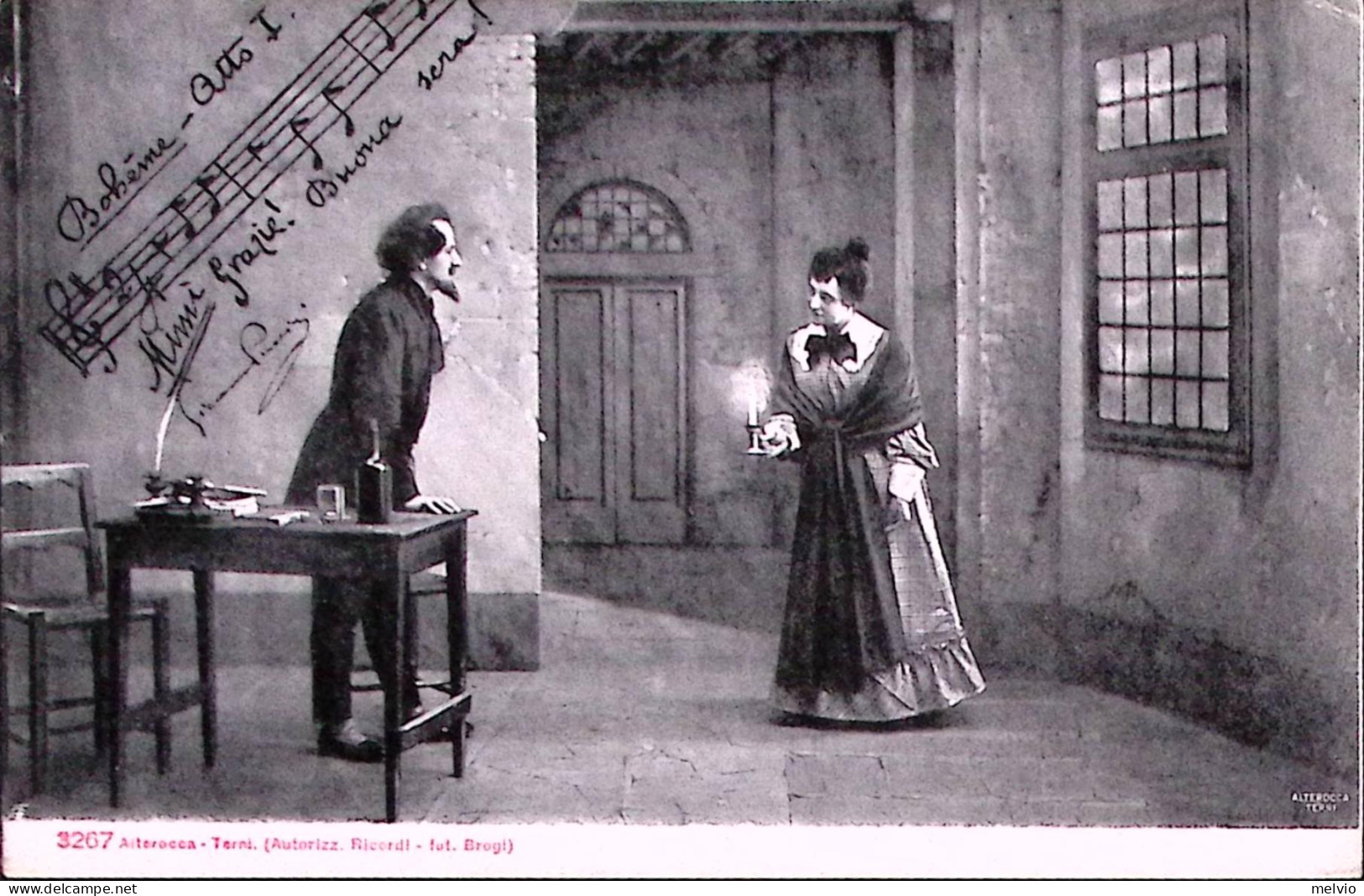 1903-BOEME Scena Atto Terzo Ed. Alterocca Nuova - Muziek