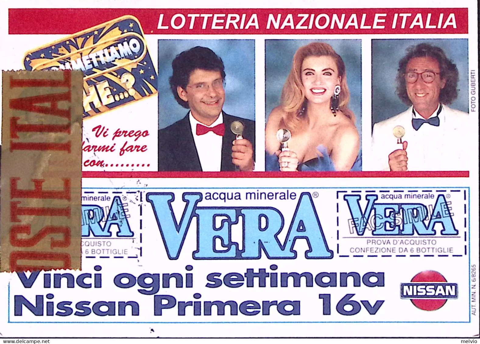 1995-LACERATE DALLE MACCHINE IMPIANTO I/O Lineare Su Cartolina Concorso LOTTERIA - 1991-00: Marcophilia