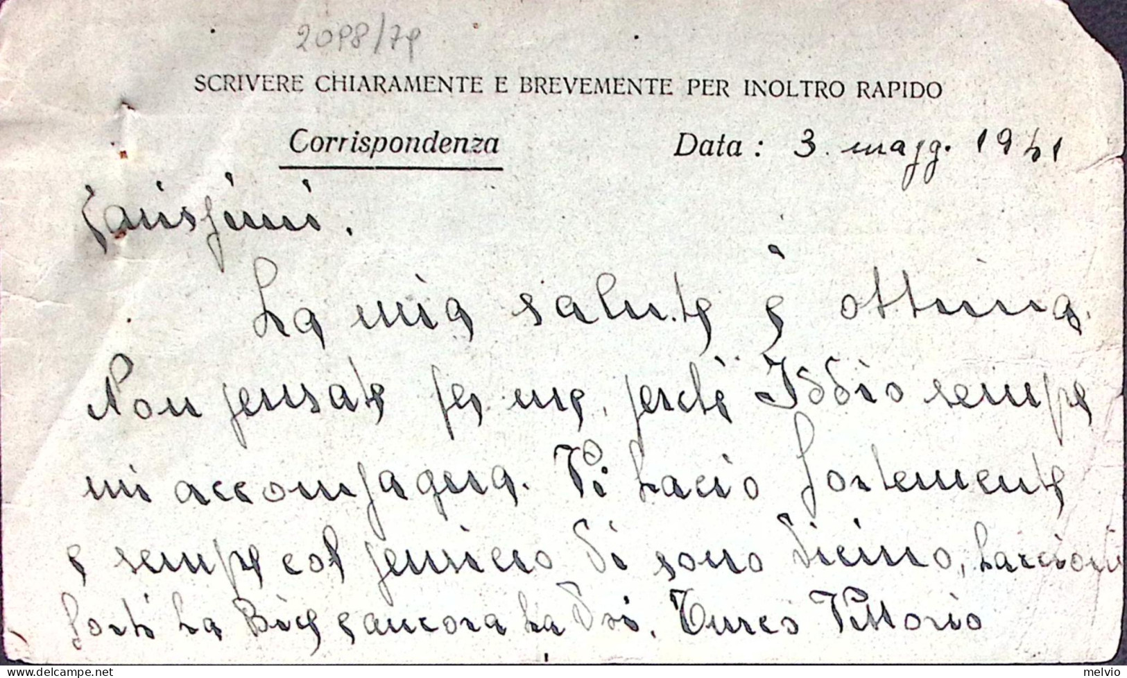 1941-P.O.W. CAMP 4 Manoscritto Su Cartolina Franchigia (3.5) Da Prigioniero Di G - Guerre 1939-45
