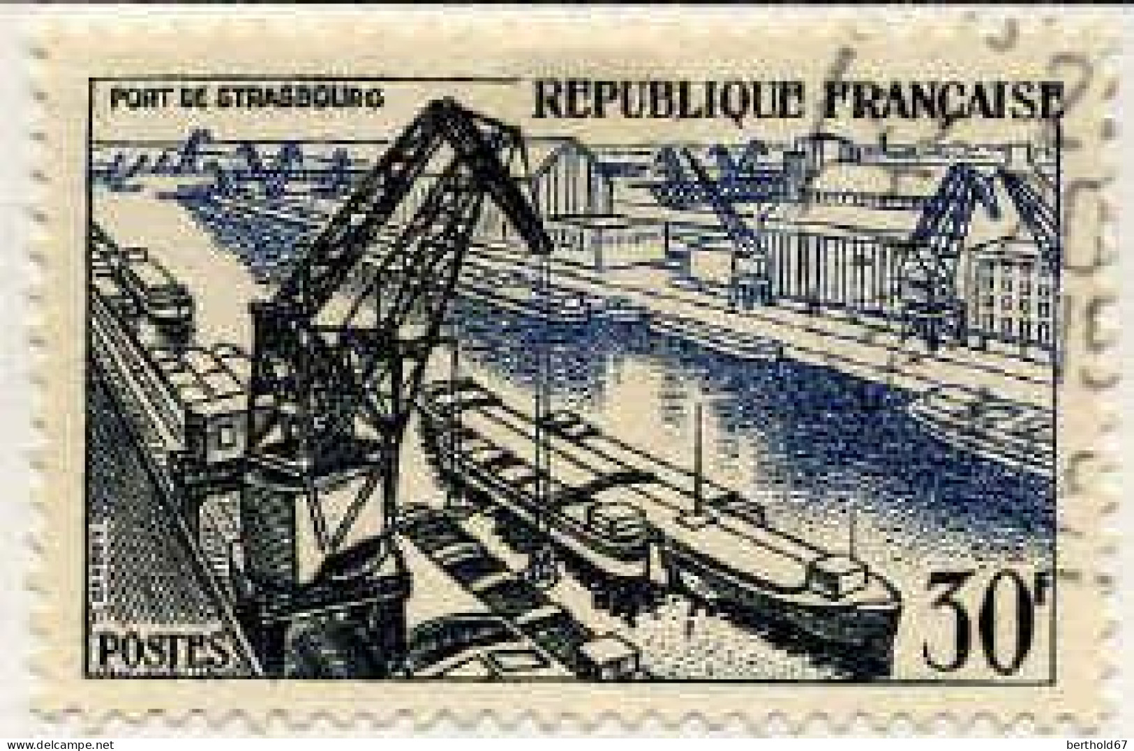 France Poste Obl Yv:1080 Mi:1108 Port De Strasbourg (Beau Cachet Rond) - Gebraucht