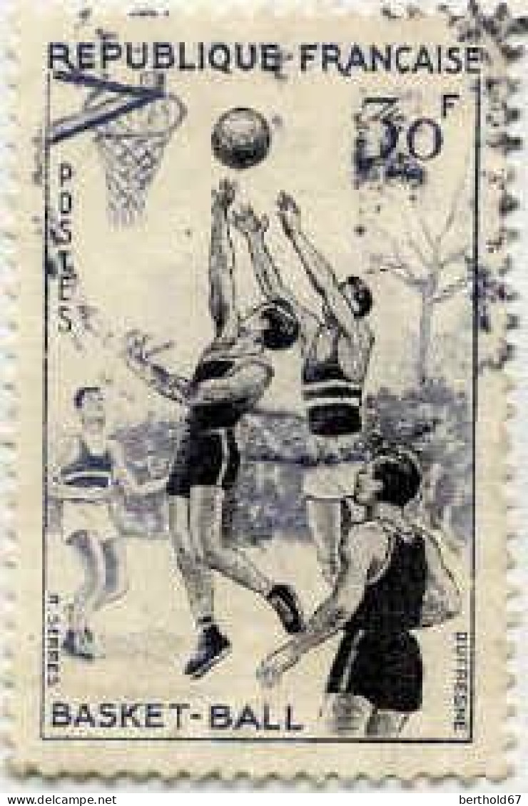 France Poste Obl Yv:1072 Mi:1100 Basket-ball (cachet Rond) - Oblitérés