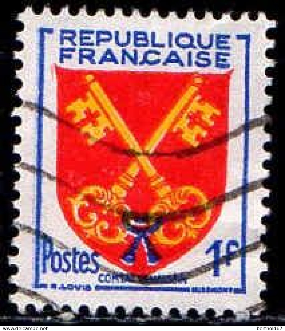 France Poste Obl Yv:1047 Mi:1075 Armoiries Du Comtat Venaissin (Lign.Ondulées) - Gebraucht