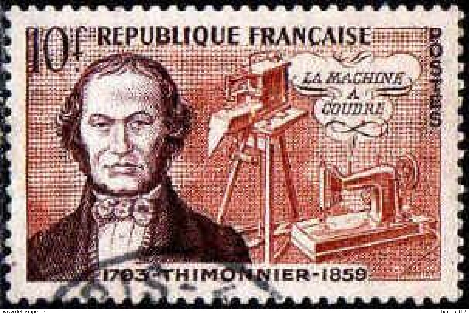 France Poste Obl Yv:1013 Mi:1038 La Machine à Coudre Thimonnier (cachet Rond) - Used Stamps