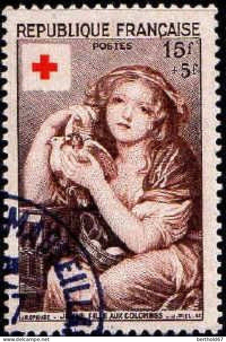 France Poste Obl Yv:1006/1007 Croix-Rouge Carrière & Greuze (TB Cachet Rond) - Used Stamps