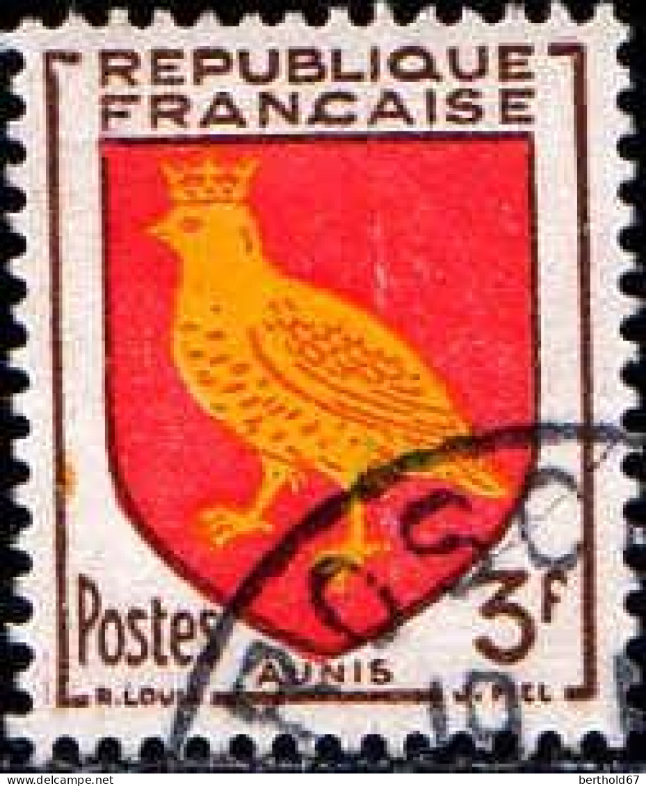 France Poste Obl Yv:1004 Mi:1030 Aunis Armoiries (TB Cachet Rond) - Used Stamps