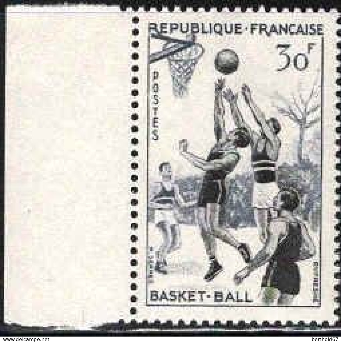 France Poste N** Yv:1072 Mi:1100 Basket-ball Bord De Feuille - Unused Stamps