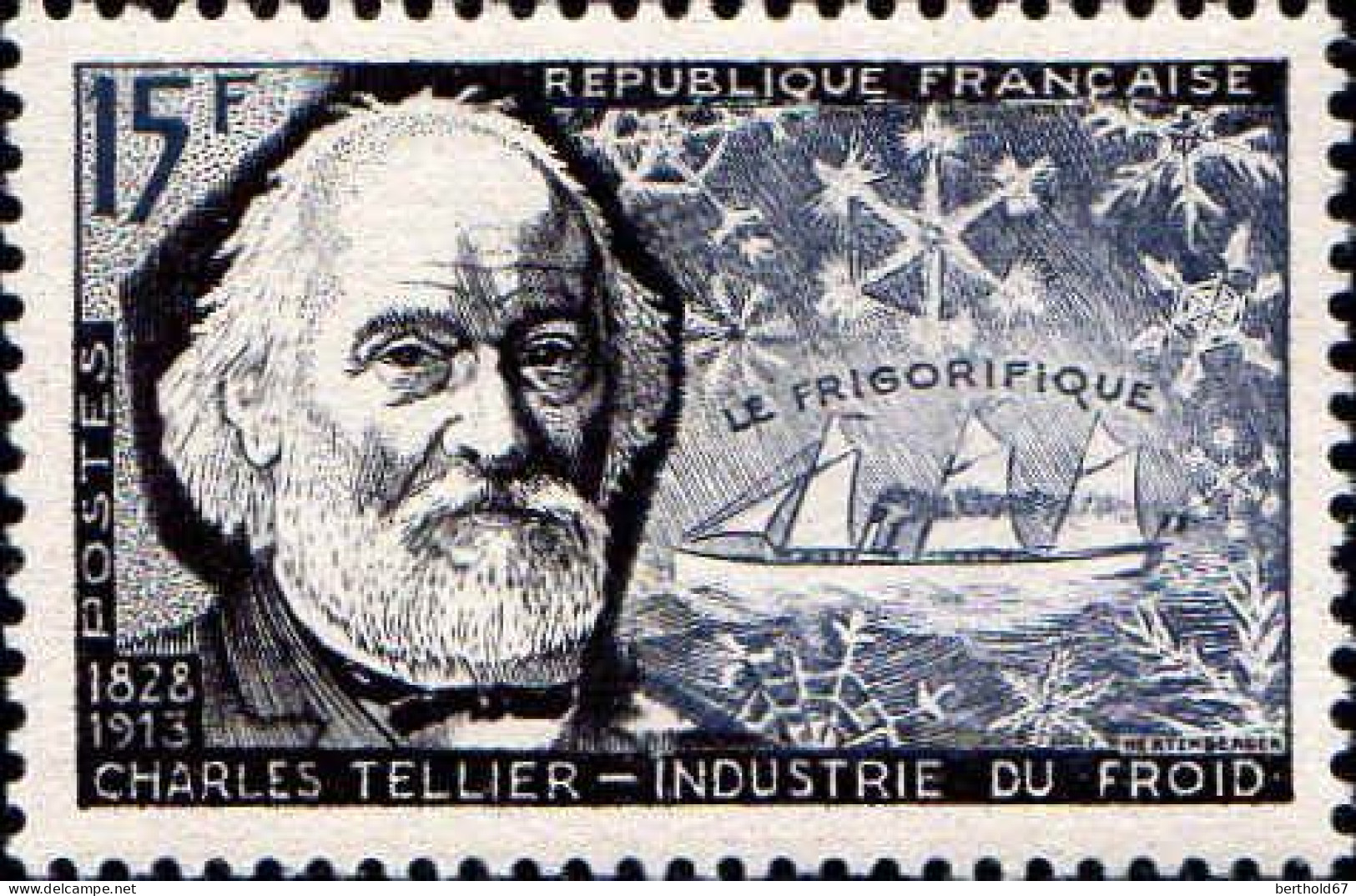 France Poste N** Yv:1056 Mi:1084 Charles Tellier Industrie Du Froid Le Frigorifique - Unused Stamps