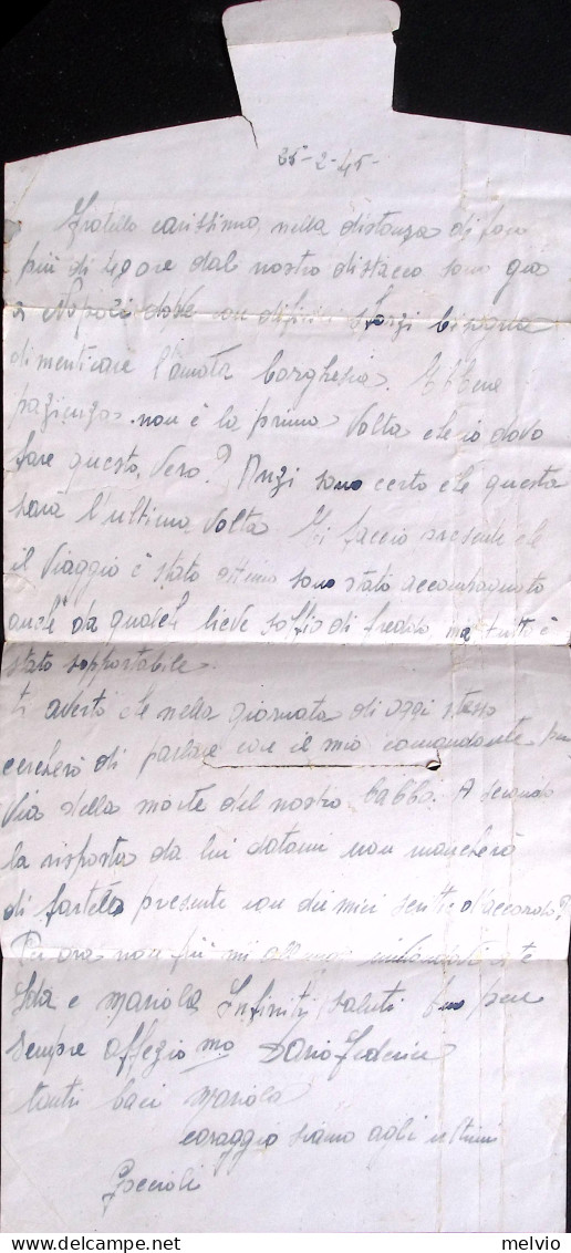 1945-P.O.W. CAMP N.208 Manoscritto Al Verso Di Biglietto Franchigia (25.2) Da Pr - Oorlog 1939-45