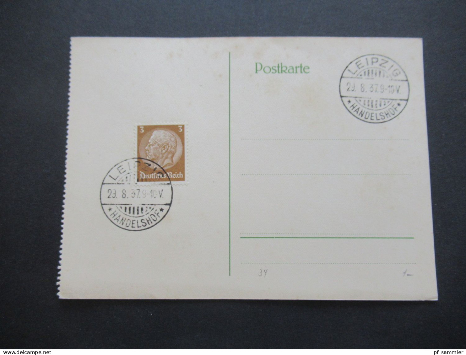 3.Reich 1937 / 1938 blanko PK mit Hindenburg Frankatur insgesamt 50 Stück verschiedene Sonderstempel! Propaganda Stempel