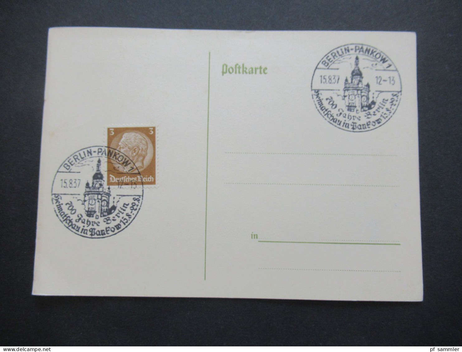 3.Reich 1937 / 1938 blanko PK mit Hindenburg Frankatur insgesamt 50 Stück verschiedene Sonderstempel! Propaganda Stempel